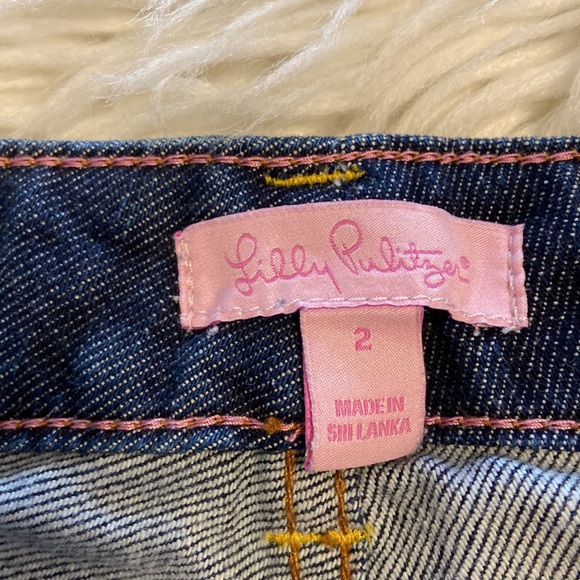 Lilly Pulitzer Jeans size 2 palm beach fit inseam 24” excellent condition - Picture 10 of 12
